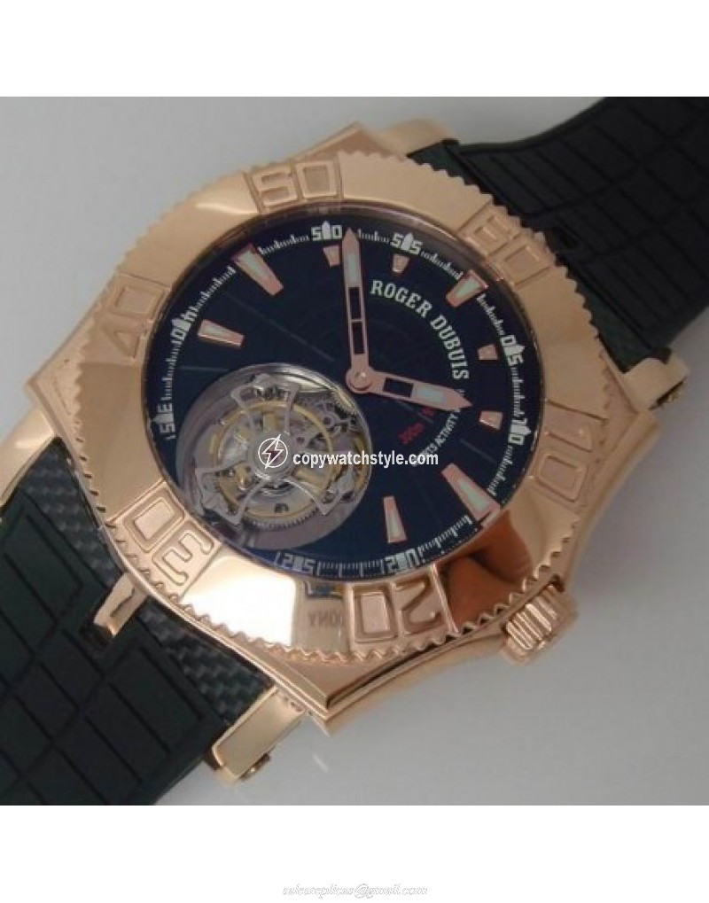 Roger Dubuis Excalibur Easy Diver Tourbillion Rose Gold Black Roger Dubuis Excalibur Easy Diver Tourbillion Rose Gold Black