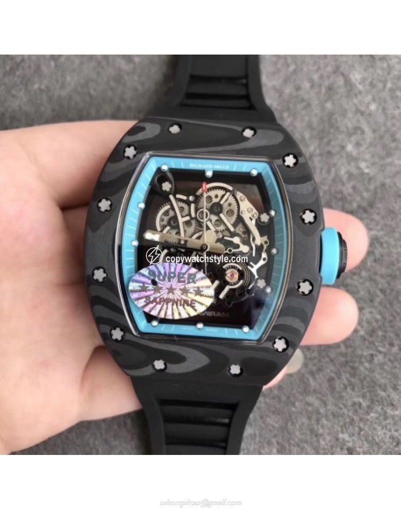 Richard Mille RM55 KV Forged Carbon Blue Skeleton Richard Mille RM55 KV Forged Carbon Blue Skeleton