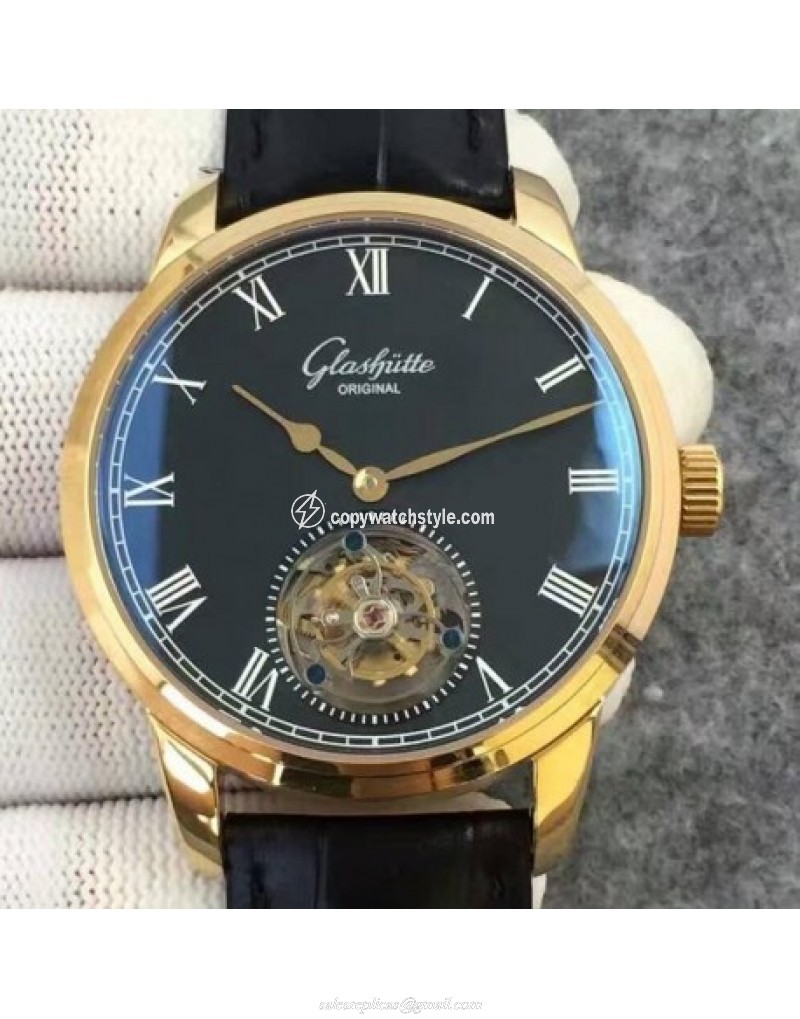 Glashutte Original Senator Excellence Tourbillon Yellow Gold Black Glashutte Original Senator Excellence Tourbillon Yellow Gold Black