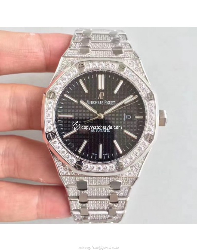 Audemars Piguet Royal Oak 15400 Noob Stainless Steel & Diamond Black Audemars Piguet Royal Oak 15400 Noob Stainless Steel & Diamond Black