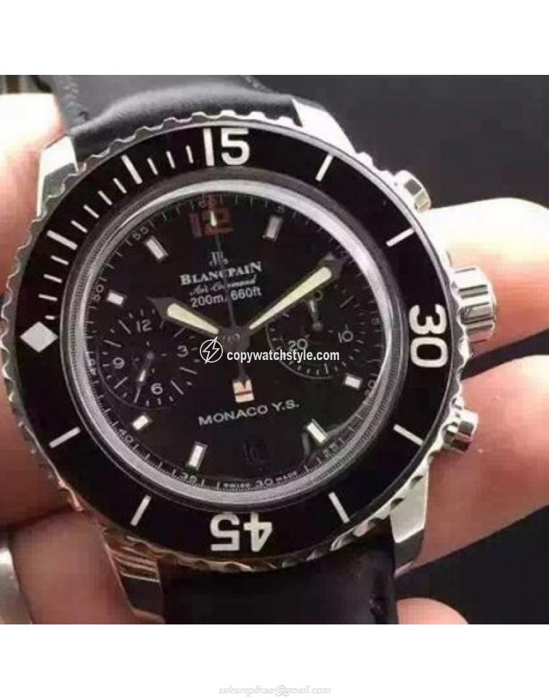 Blancpain Air Command Monaco YS Stainless Steel Black Blancpain Air Command Monaco YS Stainless Steel Black