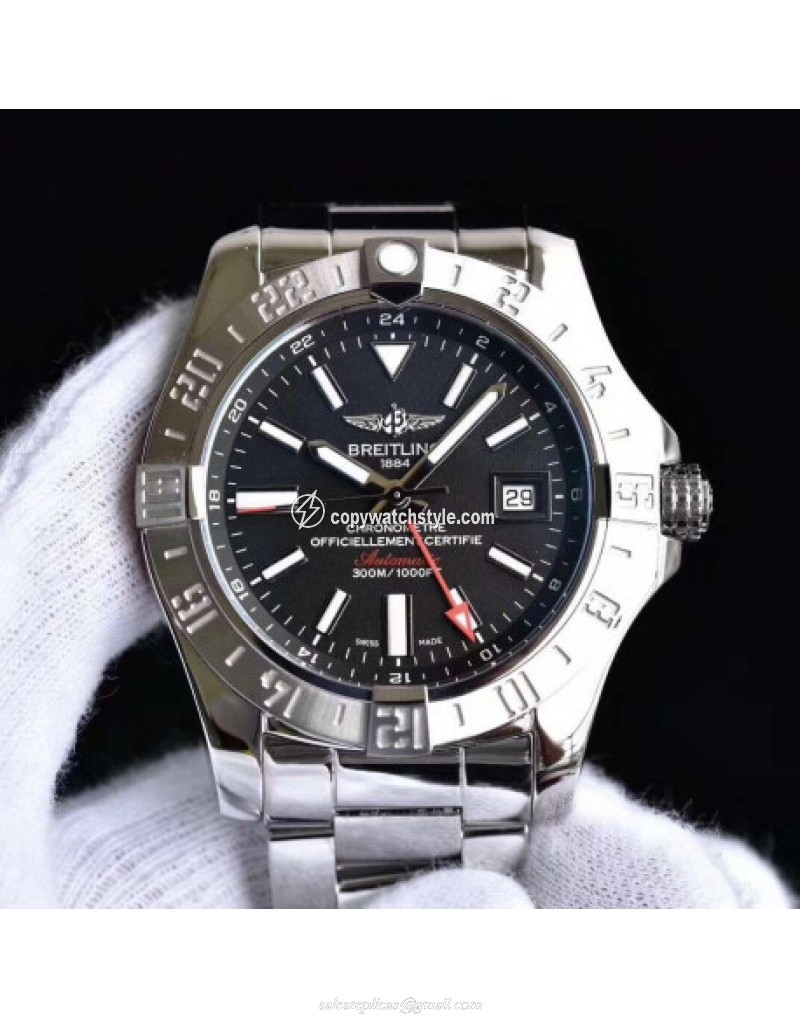 Breitling Avenger II GMT A3239011/BC35/170A GF Stainless Steel Black Breitling Avenger II GMT A3239011/BC35/170A GF Stainless Steel Black
