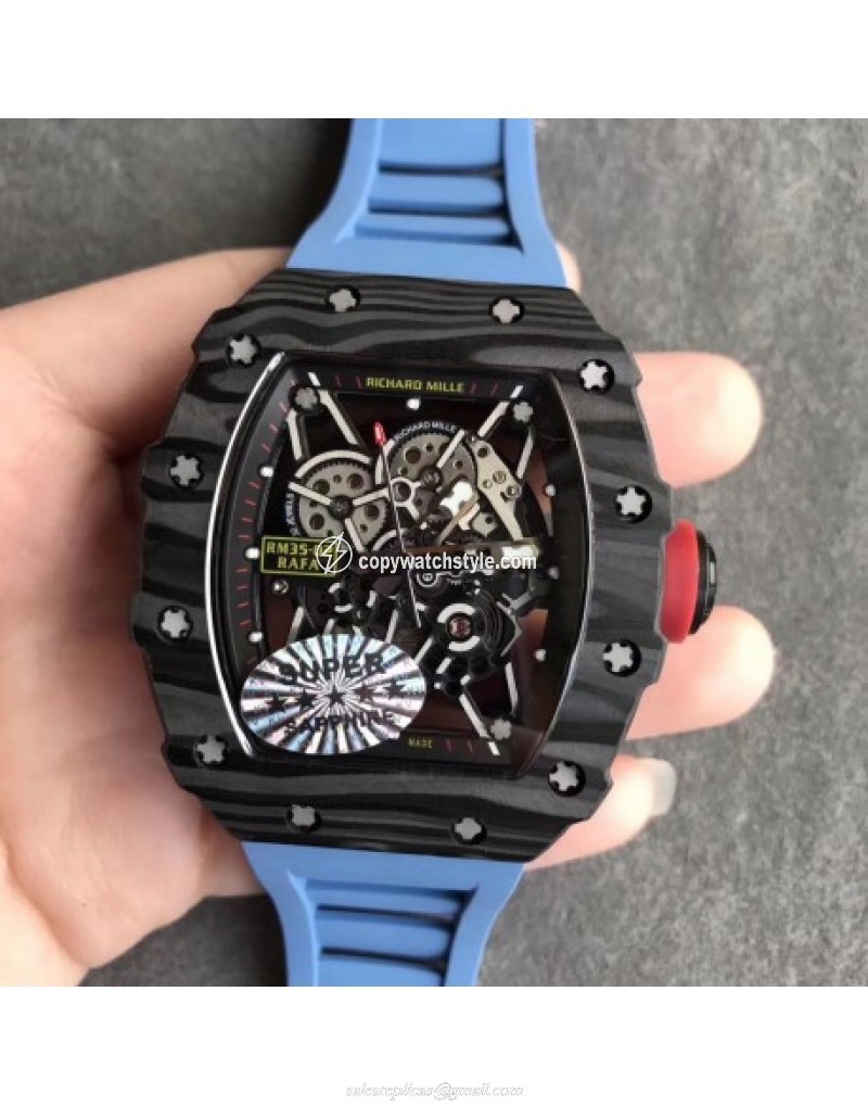 Richard Mille RM35-02 Rafael Nadal KV V2 Forged Carbon Black Skeleton Richard Mille RM35-02 Rafael Nadal KV V2 Forged Carbon Black Skeleton
