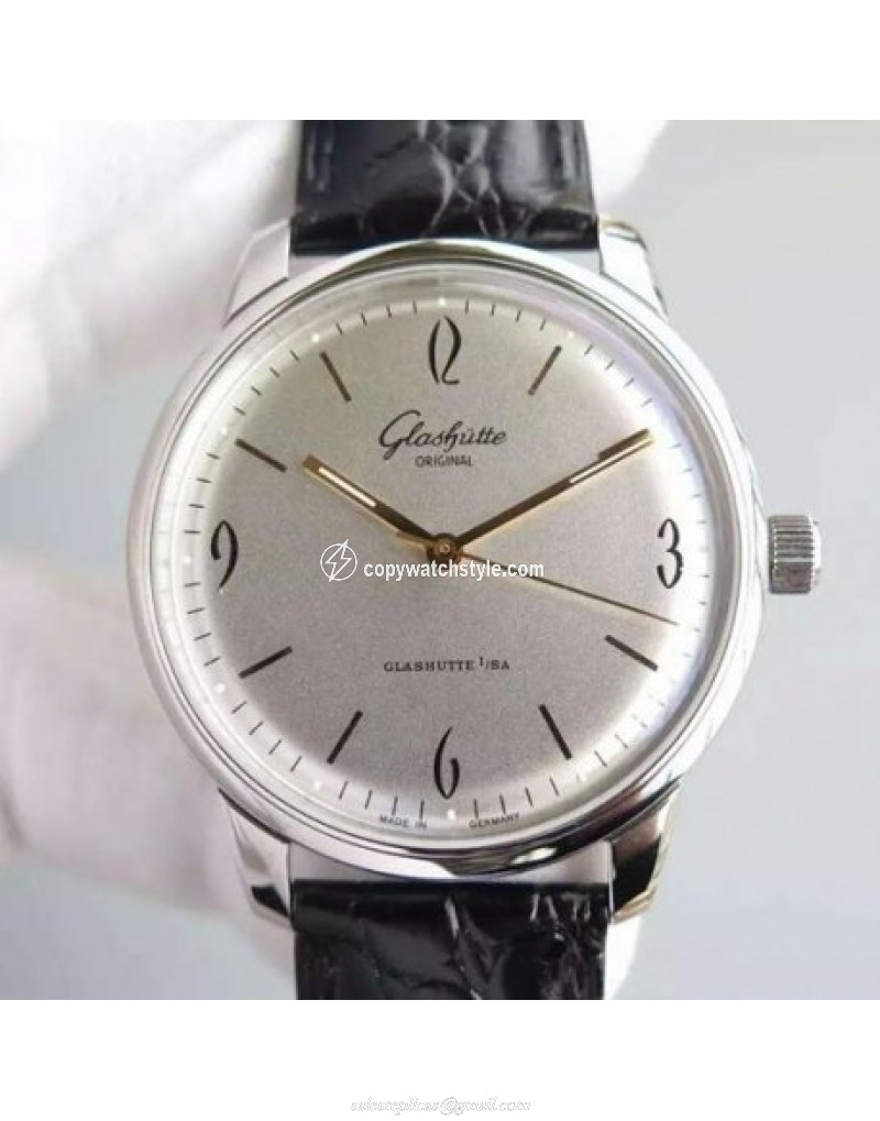 Glashutte Senator Sixties Stainless Steel White 