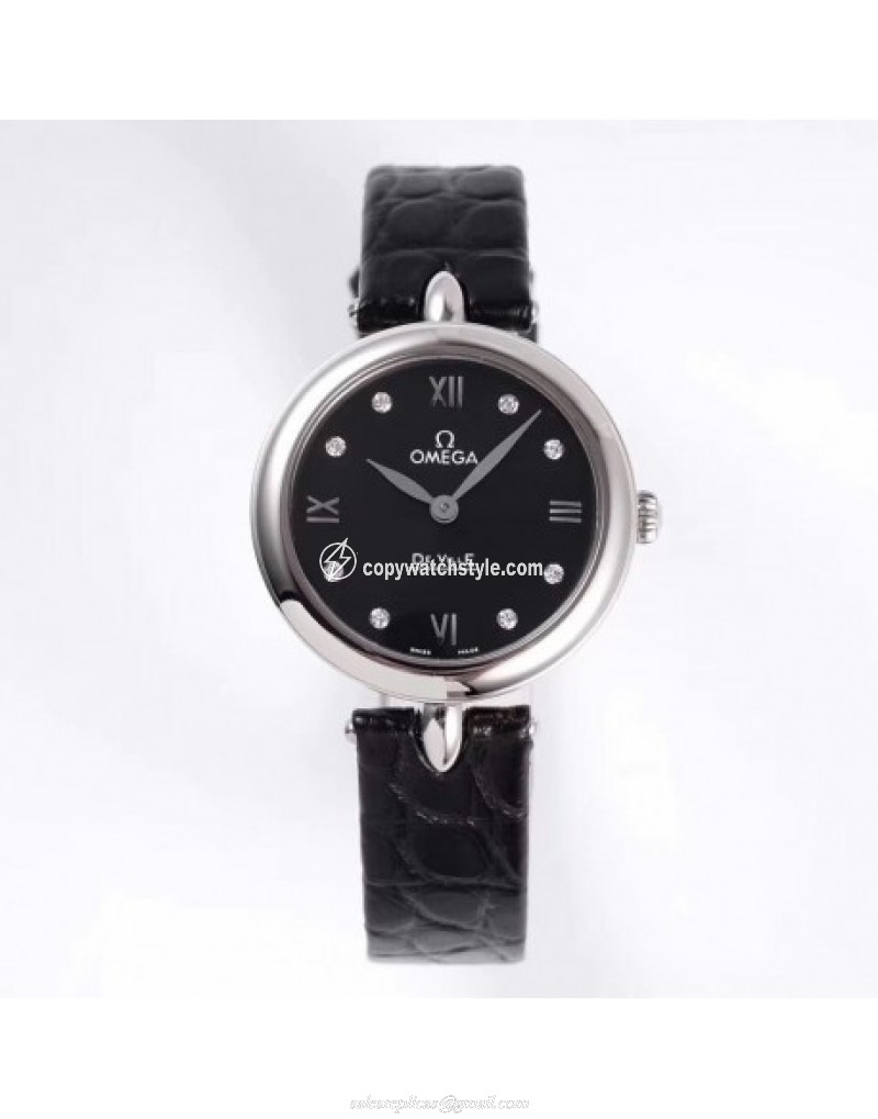 Omega De Ville Prestige Dewdrop 424.13.27.60.51.001 GS Stainless Steel Black Omega De Ville Prestige Dewdrop 424.13.27.60.51.001 GS Stainless Steel Black