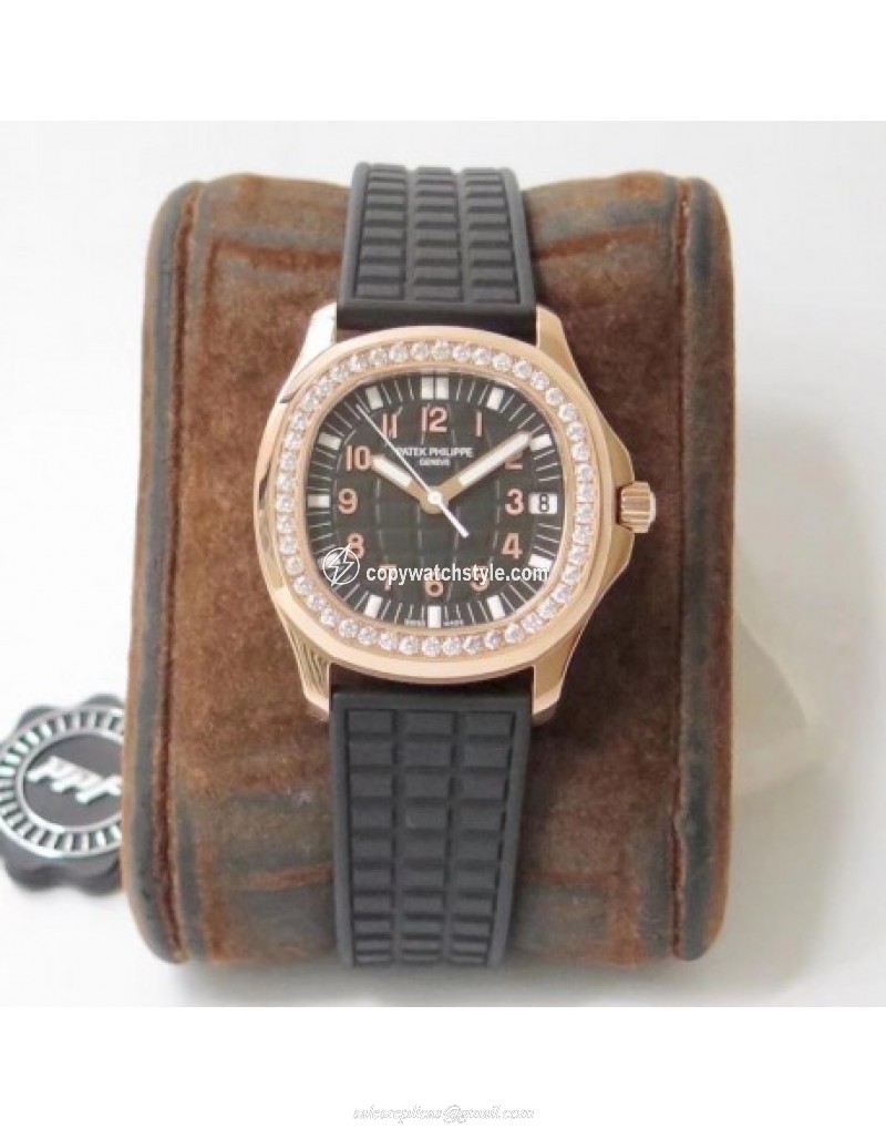 Patek Philippe Aquanaut Luce Ladies 5068R PP Rose Gold & Diamonds Black Patek Philippe Aquanaut Luce Ladies 5068R PP Rose Gold & Diamonds Black