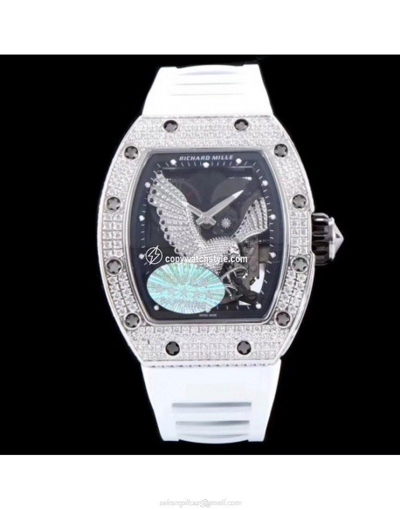 Richard Mille RM023 KV Stainless Steel & Diamonds Diamond Eagle Skeleton Richard Mille RM023 KV Stainless Steel & Diamonds Diamond Eagle Skeleton