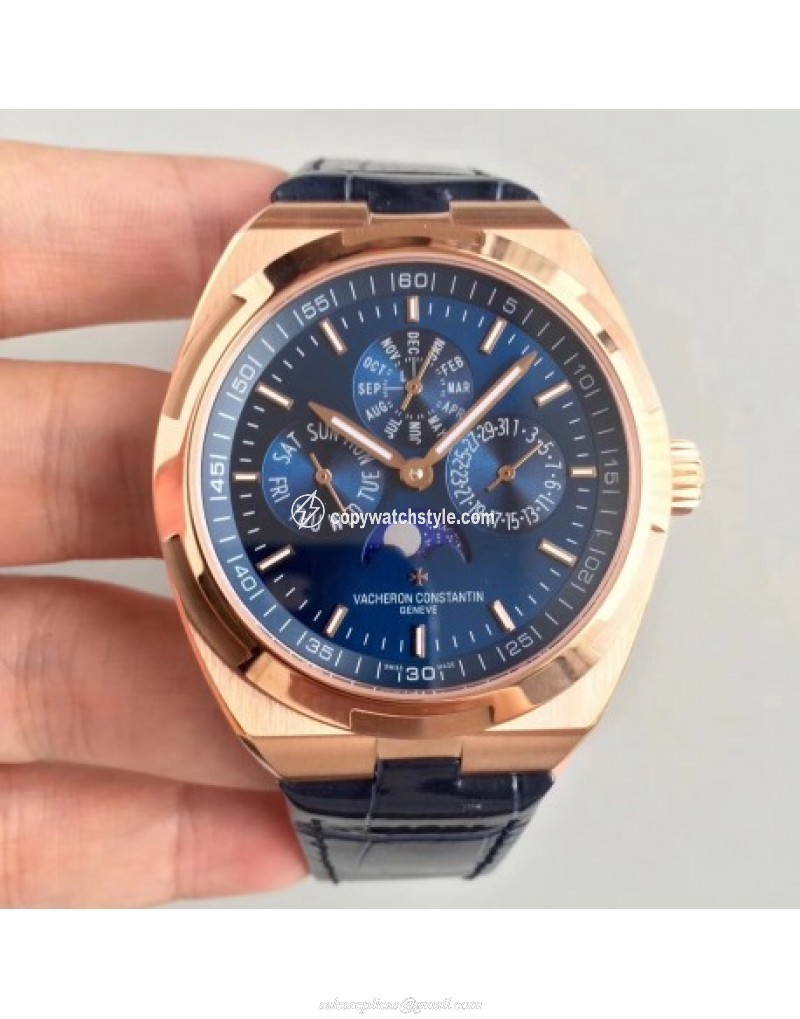 Vacheron Constantin Overseas Ultra Thin Perpetual Calendar 4300V/120G-B102 BF Rose Gold Blue 