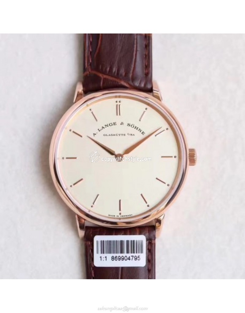 A. Lange & Sohne Saxonia Thin 211.032 V6 Rose Gold Cream A. Lange & Sohne Saxonia Thin 211.032 V6 Rose Gold Cream