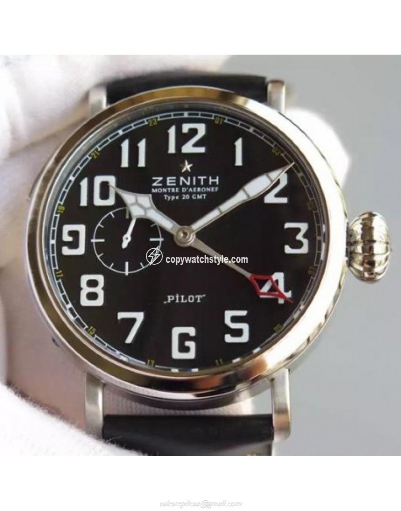 Zenith Pilot Type 20 GMT SS/LE 45mm Best Edition Black Zenith Pilot Type 20 GMT SS/LE 45mm Best Edition Black