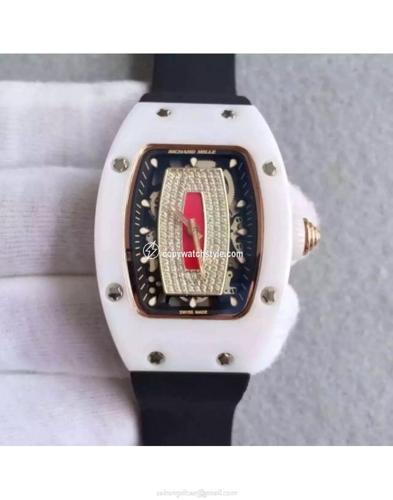 Richard Mille RM07 Ladies Ceramic Red & Diamonds Richard Mille RM07 Ladies Ceramic Red & Diamonds