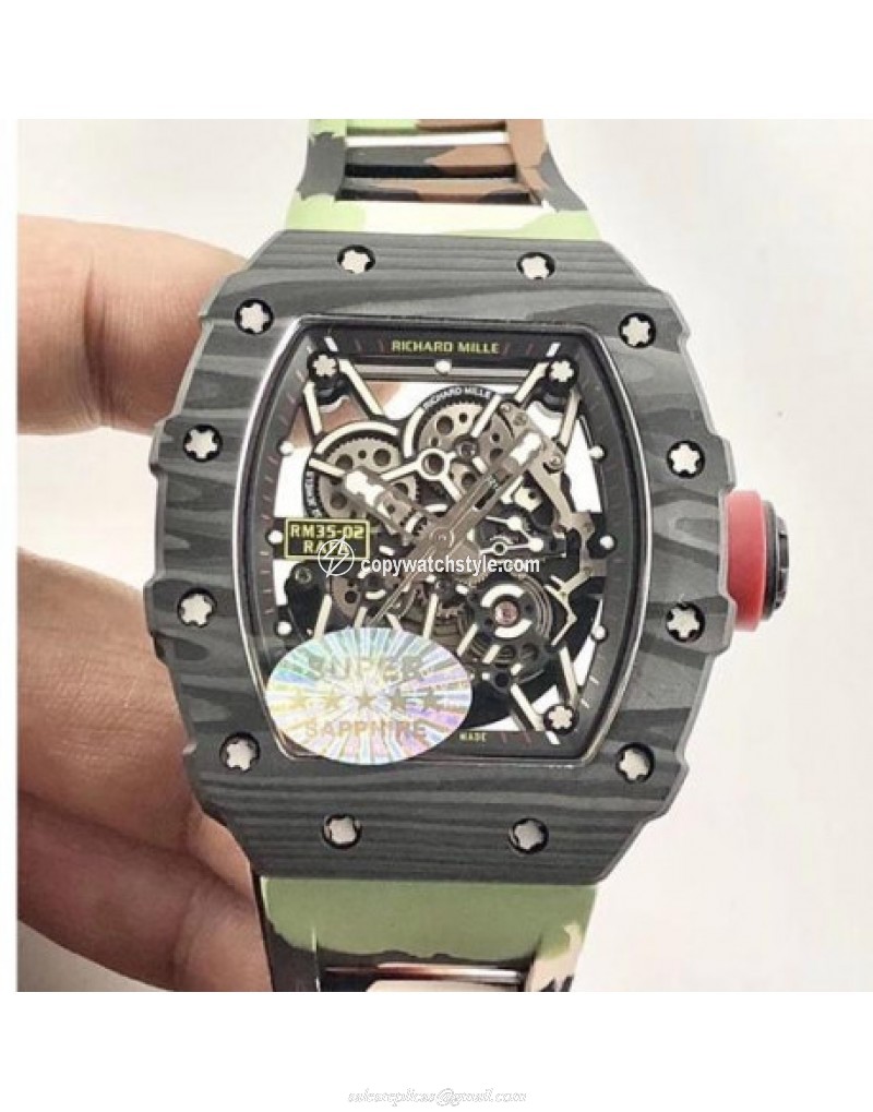 Richard Mille RM35-02 Rafael Nadal KV Forged Carbon Skeleton Richard Mille RM35-02 Rafael Nadal KV Forged Carbon Skeleton