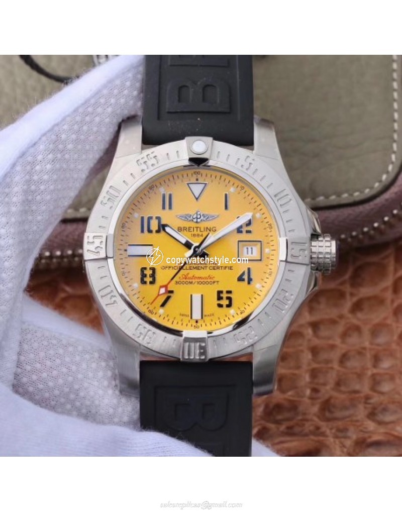 Breitling Avenger II Seawolf A1733110/BC30/152S/A20SS.1 GF V2 Stainless Steel Yellow Breitling Avenger II Seawolf A1733110/BC30/152S/A20SS.1 GF V2 Stainless Steel Yellow