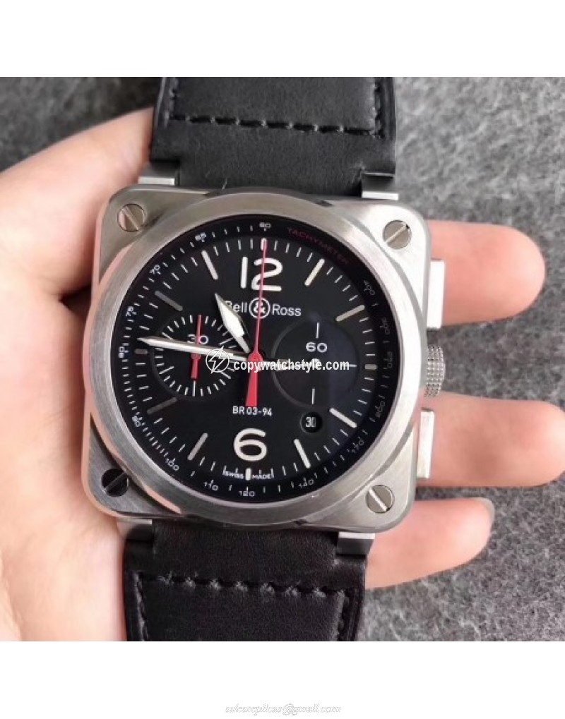 Bell & Ross BR 03-94 Chronograph Noob Stainless Steel Black Bell & Ross BR 03-94 Chronograph Noob Stainless Steel Black