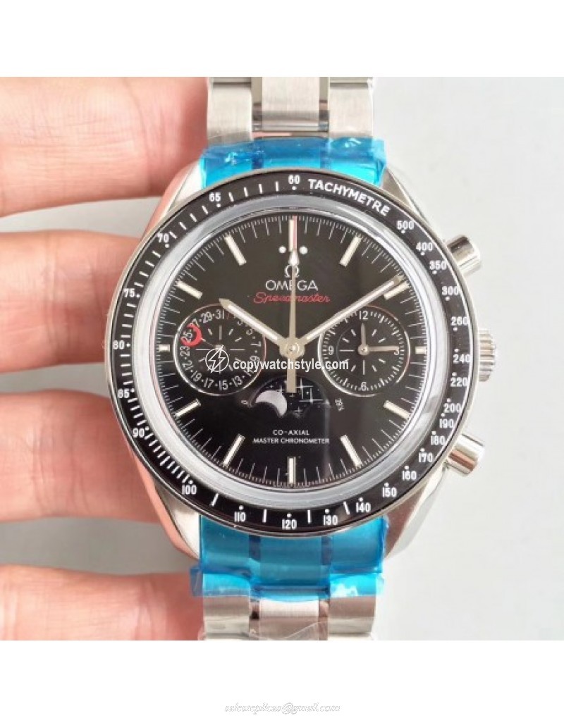 Omega Speedmaster Moonwatch Moonphase Chronograph 304.30.44.52.01.001 BF Stainless Steel Black Omega Speedmaster Moonwatch Moonphase Chronograph 304.30.44.52.01.001 BF Stainless Steel Black