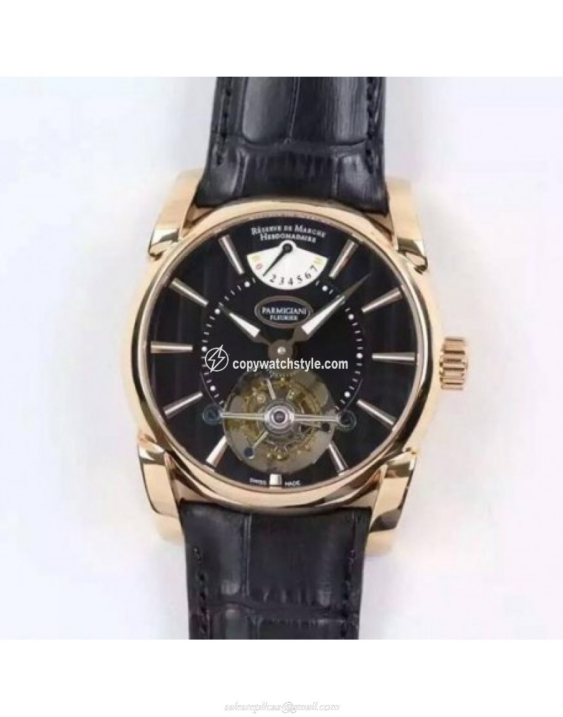 Parmigiani Fleurier Tonda Tourbillon Rose Gold Black 