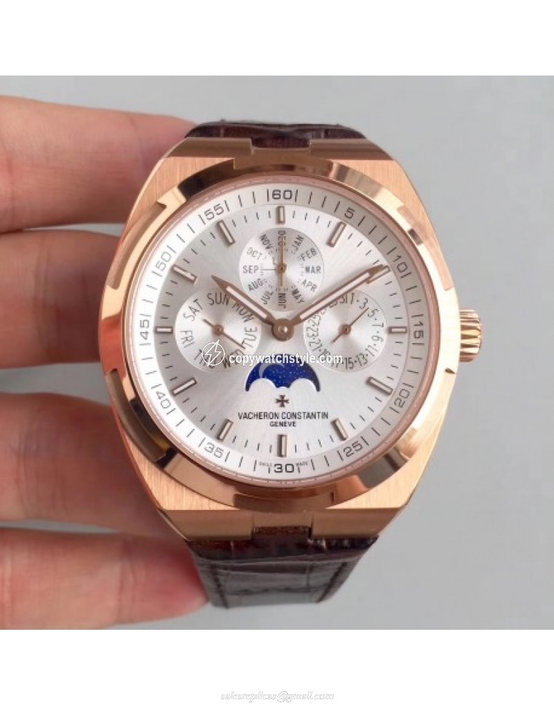 Vacheron Constantin Overseas Ultra Thin Perpetual Calendar 4300V/120G-B102 BF Rose Gold Silver 