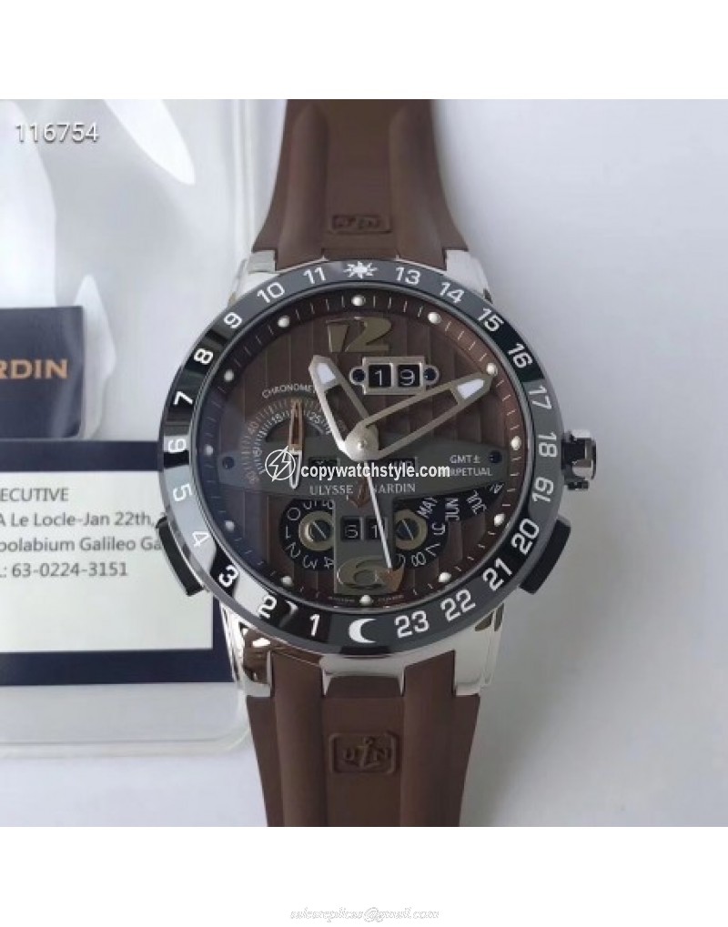 Ulysse Nardin El Toro GMT +/- Perpetual Calendar 320-00-3 TWA Stainless Steel Chocolate Ulysse Nardin El Toro GMT +/- Perpetual Calendar 320-00-3 TWA Stainless Steel Chocolate