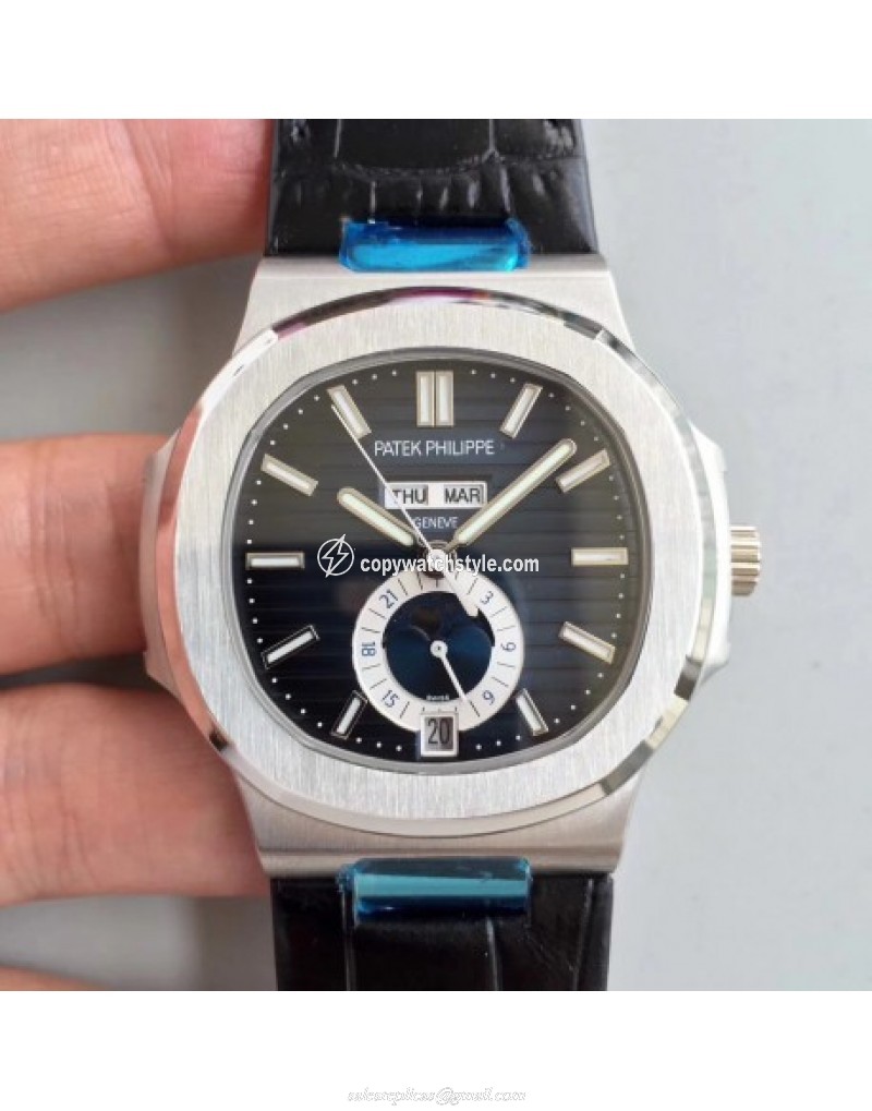 Patek Philippe Nautilus Annual Calendar Moonphase 5726A KM V2 Stainless Steel Blue Patek Philippe Nautilus Annual Calendar Moonphase 5726A KM V2 Stainless Steel Blue
