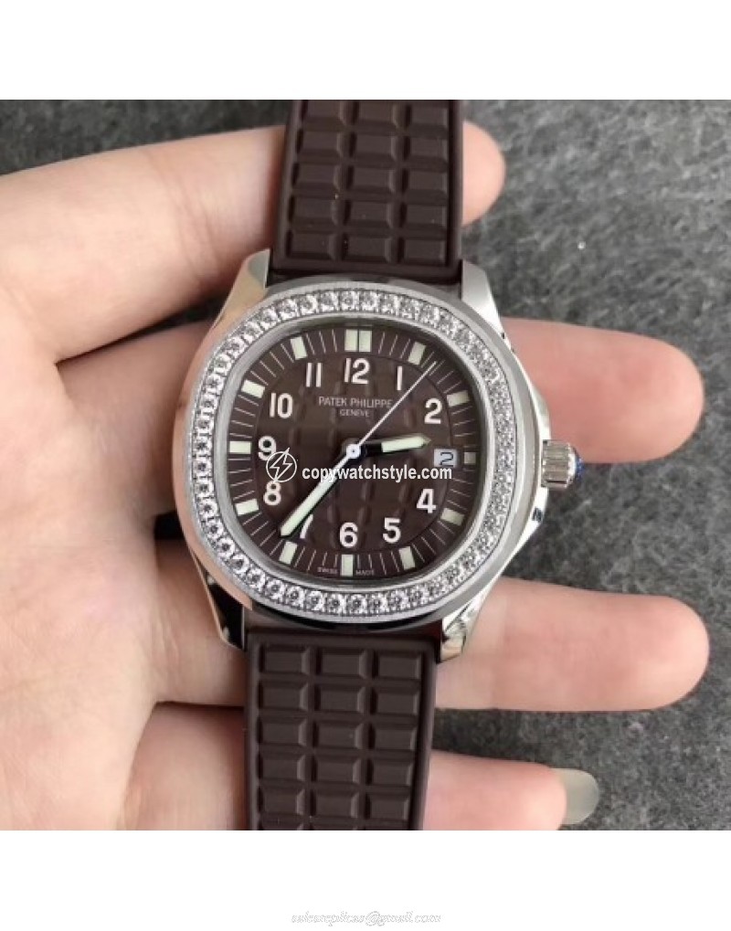 Patek Philippe Aquanaut Luce Ladies 5067A-023 Noob Stainless Steel & Diamonds Chocolate Patek Philippe Aquanaut Luce Ladies 5067A-023 Noob Stainless Steel & Diamonds Chocolate