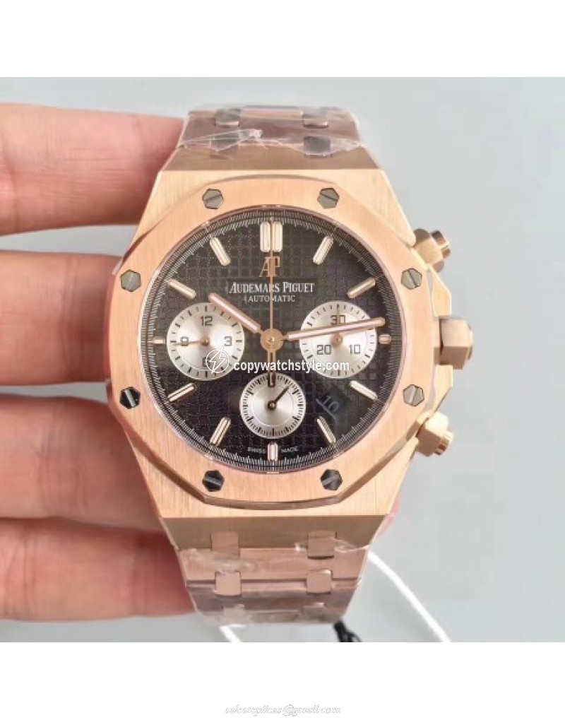 Audemars Piguet Royal Oak Chronograph 26331 JH Rose Gold Black 