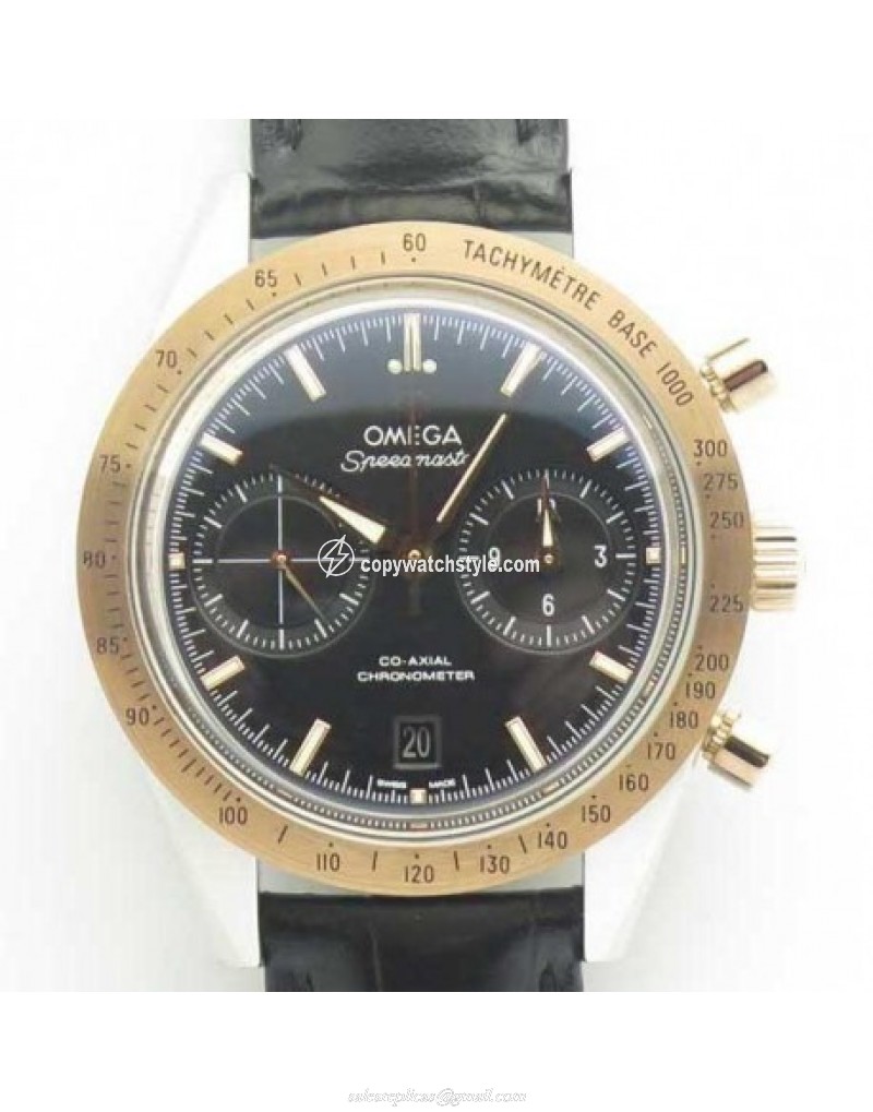 Omega Speedmaster ?57 Chronograph 41.5MM 331.22.42.51.01.001 OM Stainless Steel & Rose Gold Black Omega Speedmaster ?57 Chronograph 41.5MM 331.22.42.51.01.001 OM Stainless Steel & Rose Gold Black