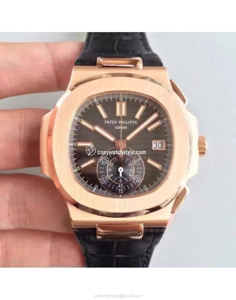 Patek Philippe Nautilus Chronograph 5980R JF Rose Gold Black Patek Philippe Nautilus Chronograph 5980R JF Rose Gold Black