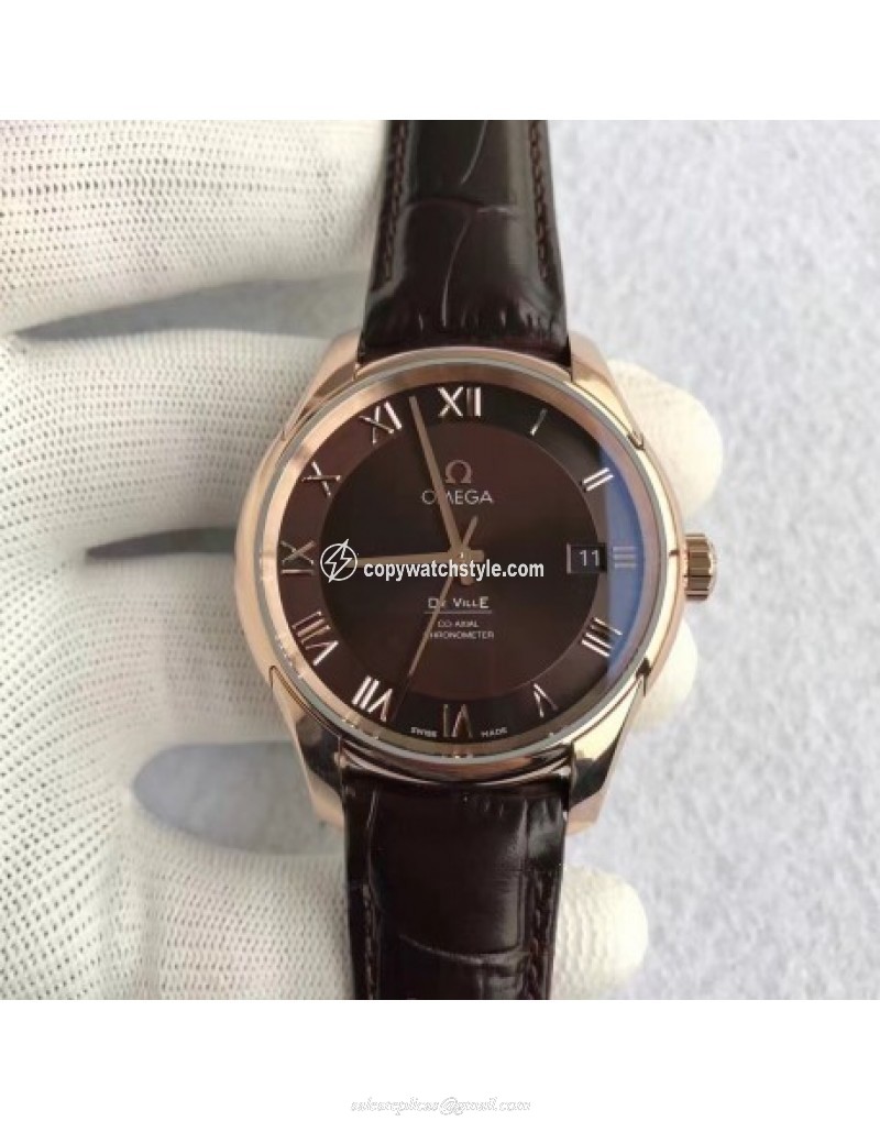 Omega De Ville Co-Axial 41MM 431.53.41.21.13.001 XF Rose Gold Chocolate 