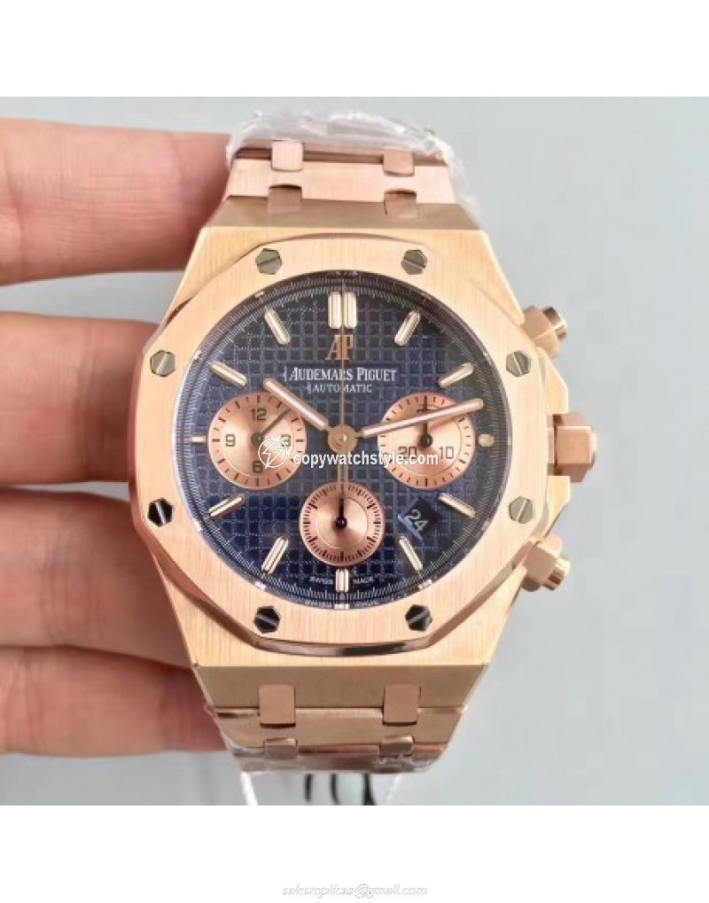 Audemars Piguet Royal Oak Chronograph 26331 JH Rose Gold Blue Audemars Piguet Royal Oak Chronograph 26331 JH Rose Gold Blue