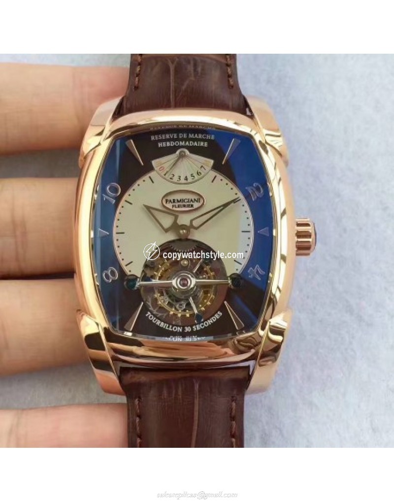 Parmigiani Fleurier Kalpa Grande Tourbillon BM Rose Gold Brown & White Parmigiani Fleurier Kalpa Grande Tourbillon BM Rose Gold Brown & White