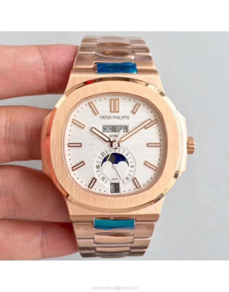 Patek Philippe Nautilus 5726/1A Noob Rose Gold White Patek Philippe Nautilus 5726/1A Noob Rose Gold White