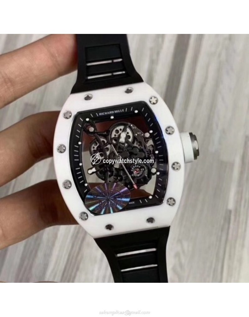 Richard Mille RM55 KV White Ceramic Skeleton Richard Mille RM55 KV White Ceramic Skeleton