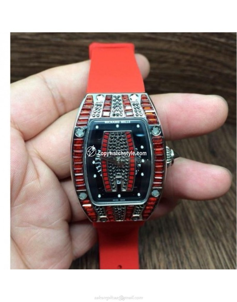 Richard Mille RM007 Lady Stainless Steel Red Diamonds Richard Mille RM007 Lady Stainless Steel Red Diamonds