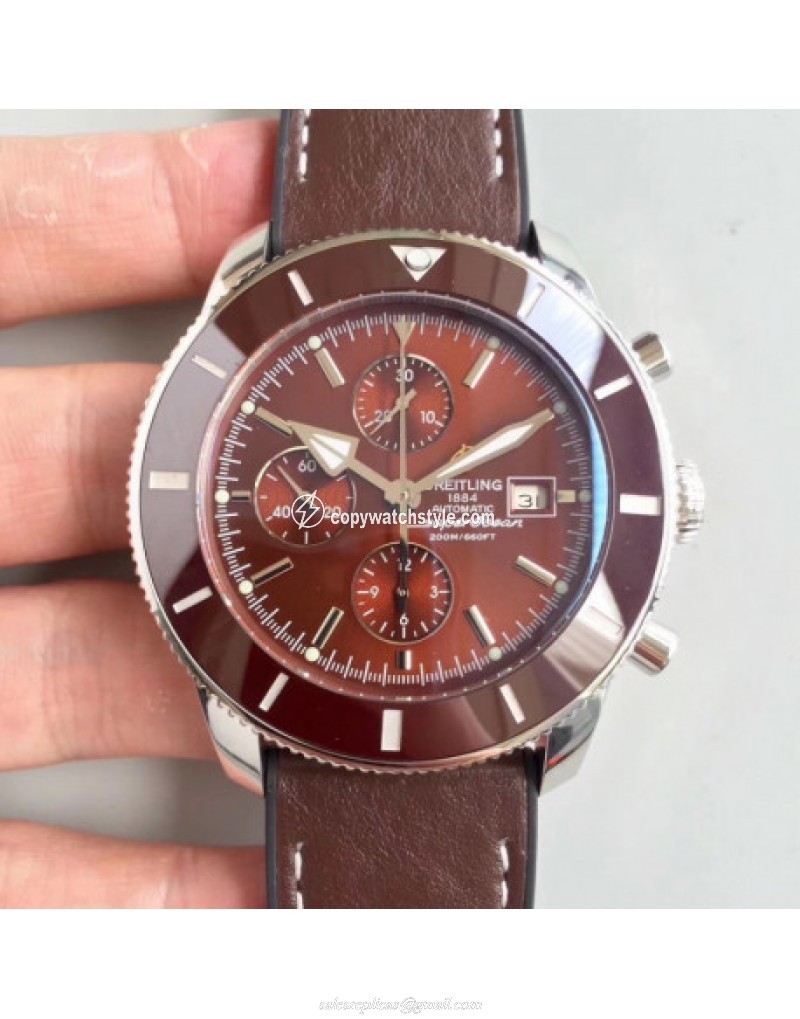 Breitling Superocean Heritage II Chronograph 46 A1331233/Q616 Noob Stainless Steel Brown Breitling Superocean Heritage II Chronograph 46 A1331233/Q616 Noob Stainless Steel Brown