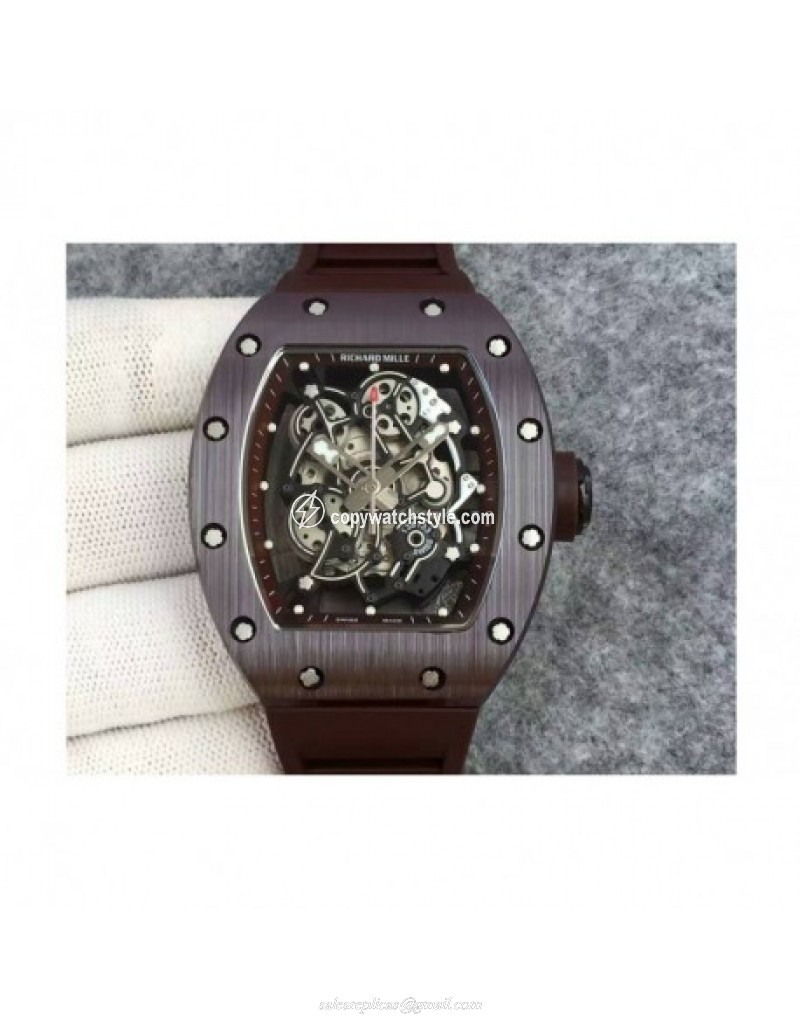 Richard Mille RM55 Brown Ceramic Brown Skeleton 