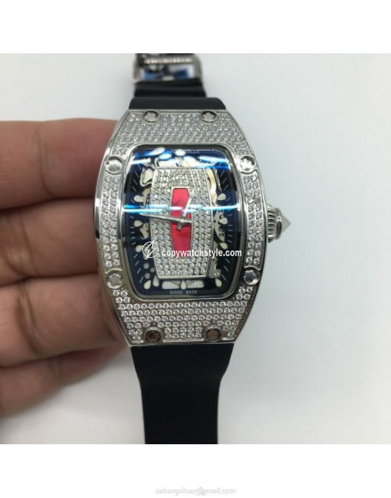 Richard Mille RM07 Ladies Stainless Steel & Diamonds Red & Diamonds Richard Mille RM07 Ladies Stainless Steel & Diamonds Red & Diamonds