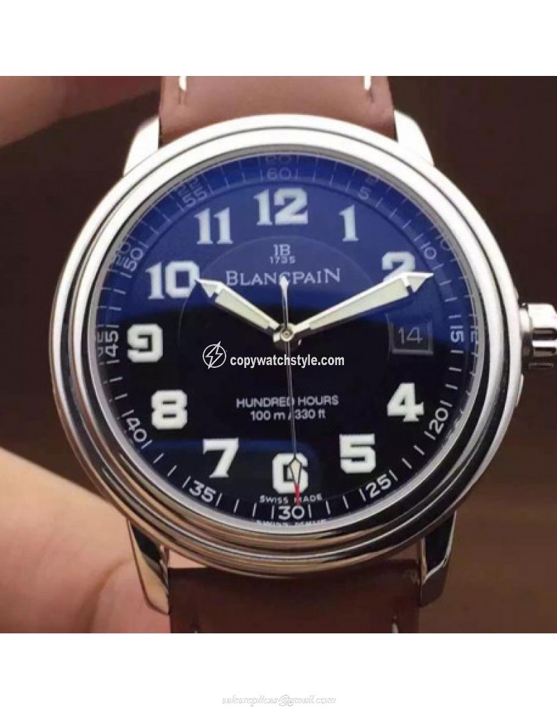 Blancpain Leman Hundred Hours Stainless Steel Black 