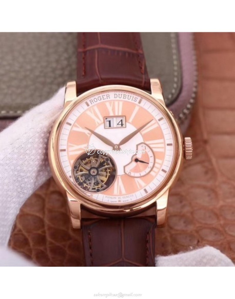 Roger Dubuis Hommage Flying Tourbillon RDDBHO0568 JB Rose Gold Rose Gold & White Roger Dubuis Hommage Flying Tourbillon RDDBHO0568 JB Rose Gold Rose Gold & White