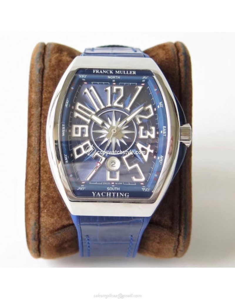 Franck Muller Vanguard Yachting V45 SC DT AC BL OX Stainless Steel Blue Franck Muller Vanguard Yachting V45 SC DT AC BL OX Stainless Steel Blue