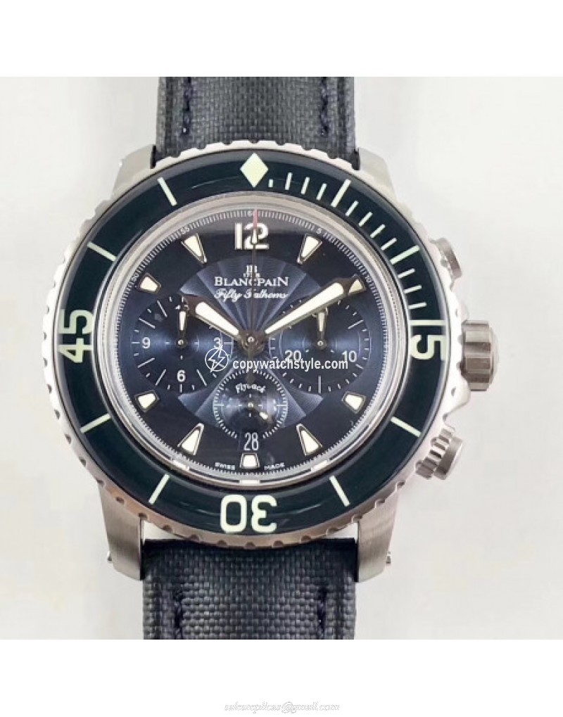 Blancpain Fifty Fathoms Chronograph Flyback 5085FB 1140 52B OM Stainless Steel Blue Blancpain Fifty Fathoms Chronograph Flyback 5085FB 1140 52B OM Stainless Steel Blue