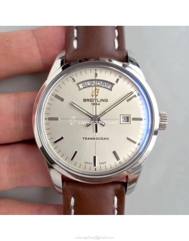 Breitling Transocean Day & Date A4531012/G751/437X/A20BA.1 V7 Stainless Steel Silver Breitling Transocean Day & Date A4531012/G751/437X/A20BA.1 V7 Stainless Steel Silver