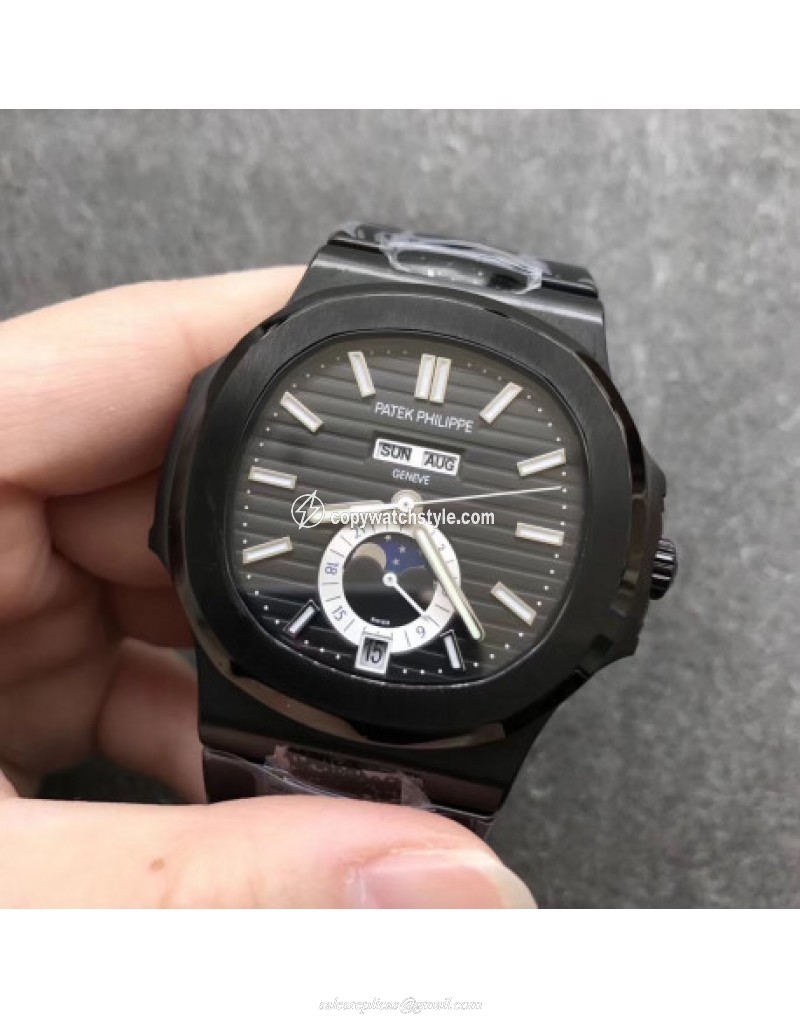 Patek Philippe Nautilus Annual Calendar Moonphase 5726/1A Noob Ceramic Black 