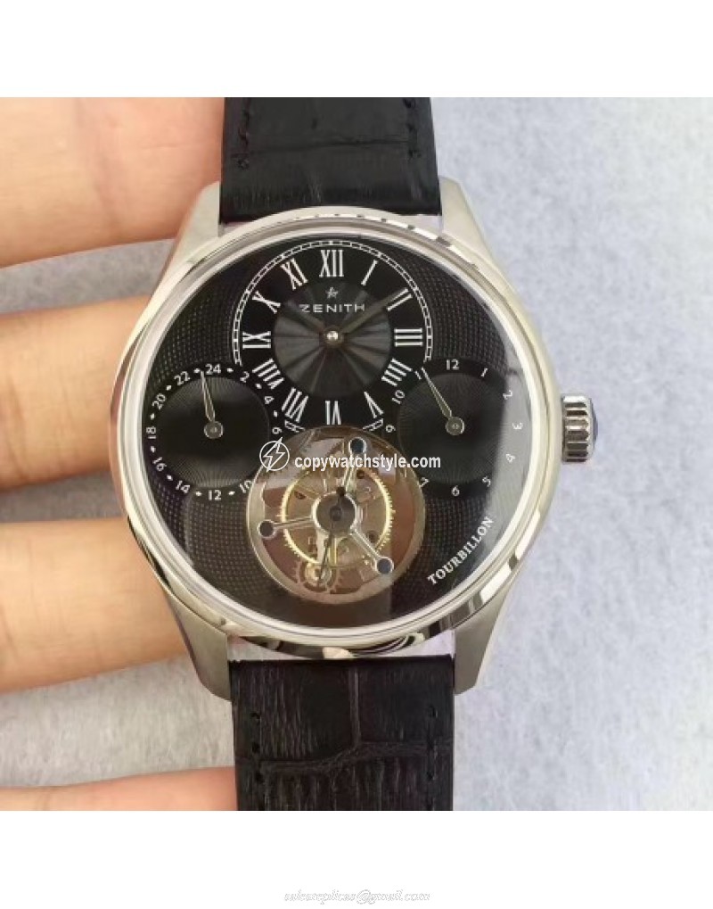 Zenith El Primero Tourbillon BP Stainless Steel Black Zenith El Primero Tourbillon BP Stainless Steel Black