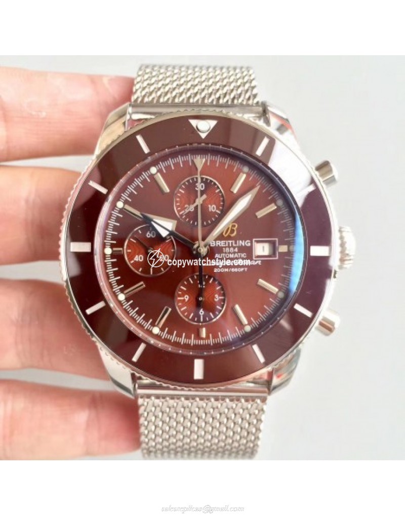 Breitling Superocean Heritage II Chronograph 46 A1331233/Q616/152A Noob Stainless Steel Chocolate 
