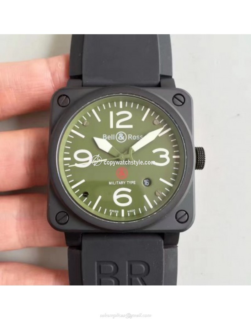 Bell & Ross Aviation Military Type BR 03-92 ZF PVD Green 