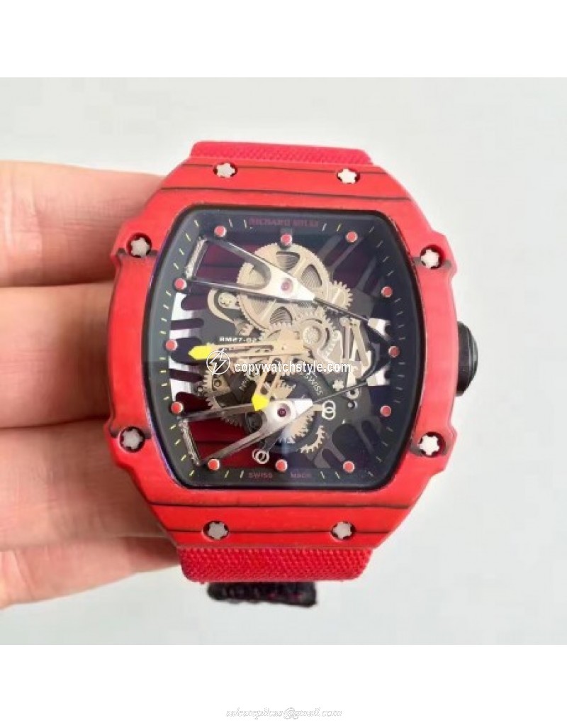 Richard Mille RM27-02 KV Red Forged Carbon Black & Skeleton Richard Mille RM27-02 KV Red Forged Carbon Black & Skeleton