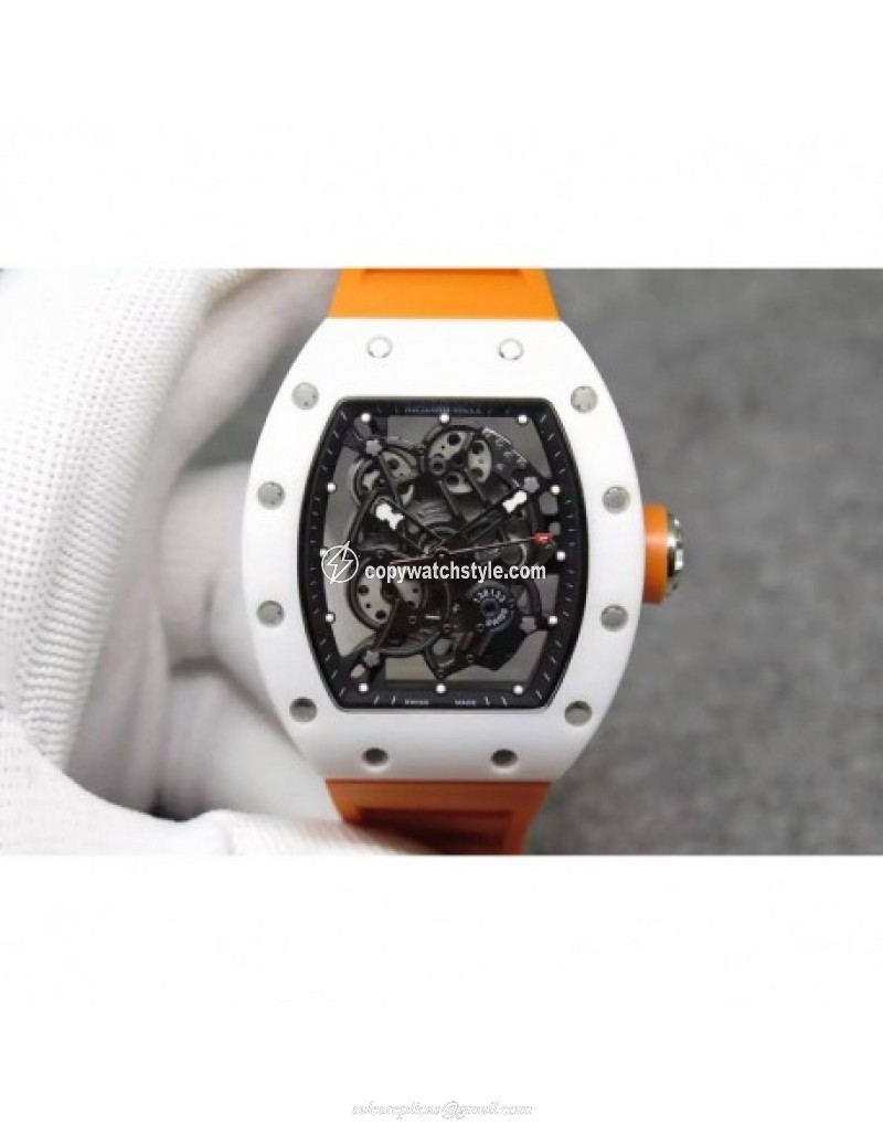 Richard Mille RM55 White Ceramic Black Skeleton Richard Mille RM55 White Ceramic Black Skeleton