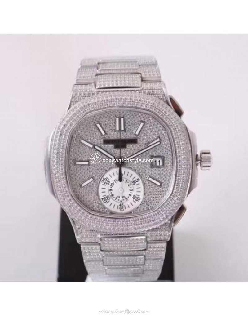 Patek Philippe Nautilus Chronograph 5980 PF Stainless Steel & Diamonds Diamond Patek Philippe Nautilus Chronograph 5980 PF Stainless Steel & Diamonds Diamond