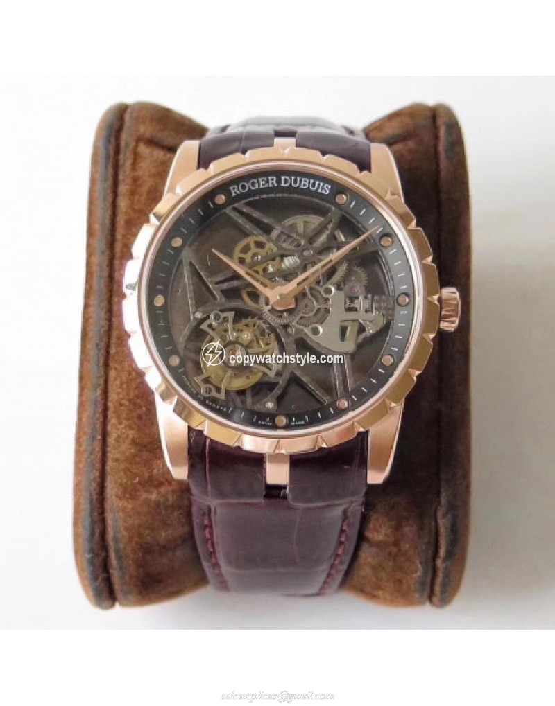 Roger Dubuis Excalibur Skeleton Flying Tourbillon RDDBEX0392 BBR Rose Gold Skeleton Roger Dubuis Excalibur Skeleton Flying Tourbillon RDDBEX0392 BBR Rose Gold Skeleton