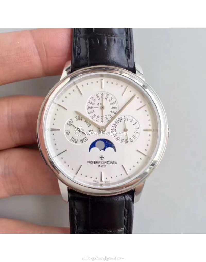 Vacheron Constantin Patrimony Perpetual Calendar 43175/000P-B190 BF Stainless Steel White 